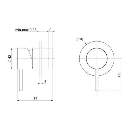 ULTRAMIX podomítková sprchová baterie, 1 výstup, černá mat/chrom