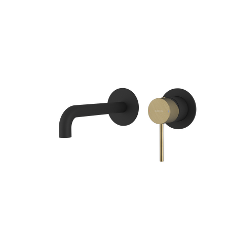 ULTRAMIX podomítková dvouprvková umyvadlová baterie, hubice 20cm, černá mat/zlato mat