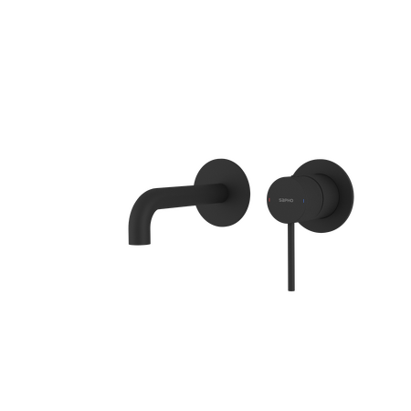 ULTRASAN podomítková dvouprvková umyvadlová baterie, hubice 16cm, černá mat