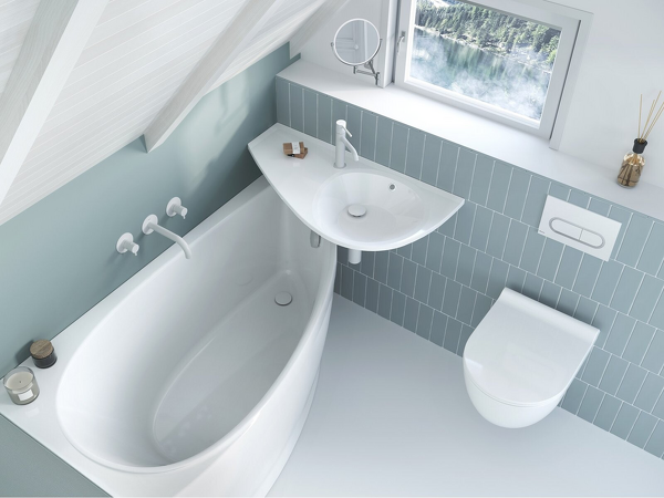 WC tlačítko Chrome bílé