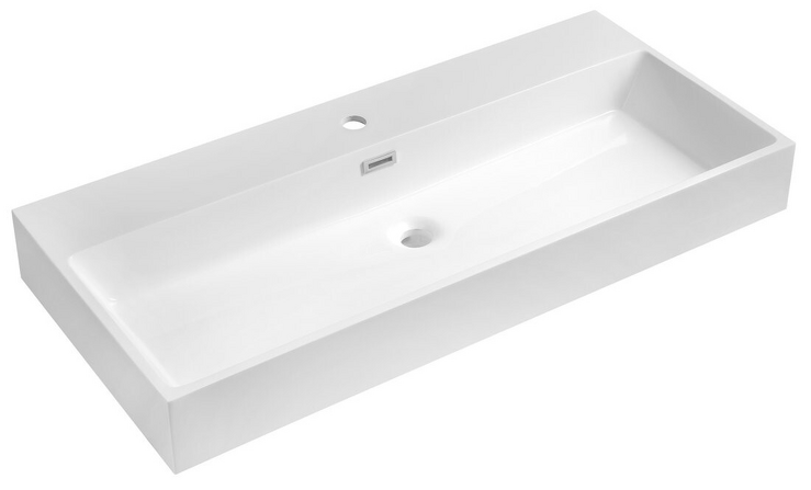 AQUATIC umyvadlo, litý mramor, 100x46cm, bílá