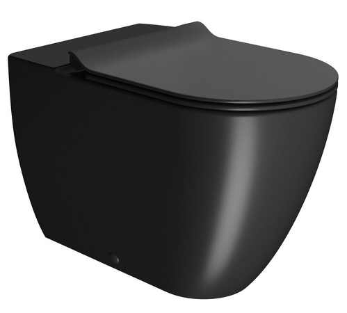 PURA WC mísa kombi spodní/zadní odpad, Swirlflush, 36x63cm, černá dual-mat