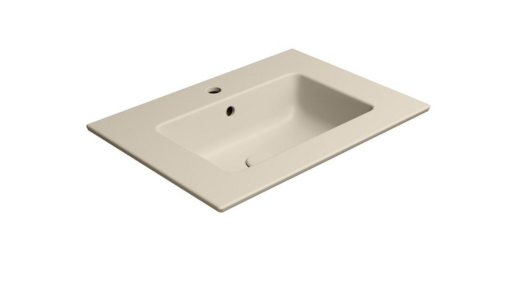 PURA keramické umyvadlo Slim 62x46cm, creta mat