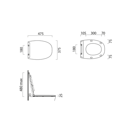 MODO WC sedátko, Soft Close, Quick Release, bílá mat