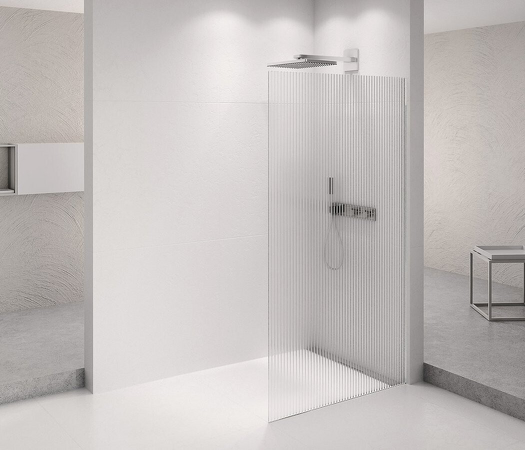 ARCHITEX CHROM sprchová zástěna 862mm, sklo Flute