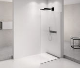ARCHITEX BLACK MATT sprchová zástěna 1062mm, sklo Flute náhledová fotka produktu