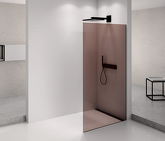 ARCHITEX BLACK MATT sprchová zástěna 1062mm, sklo Marron náhledová fotka produktu