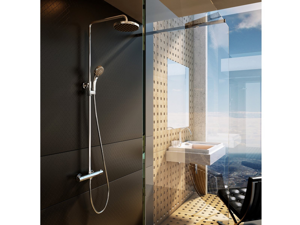 Sprchový sloup flexibilní s termostatickou baterií a sprchovým set