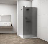 ESCA WHITE MATT jednodílná sprchová zástěna k instalaci ke stěně, kouřové matné sklo, 1100 mm náhledová fotka produktu