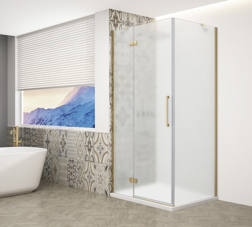 TRINITY GOLD MATT obdélníkový sprchový kout 1000x900mm, matné sklo, levé