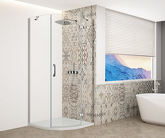 TRINITY CHROME čtvrtkruhový sprchový kout 900x900mm, čiré sklo, pravé náhledová fotka produktu