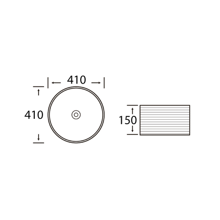 ARDEA keramické umyvadlo na desku, Ø 41cm, růžová