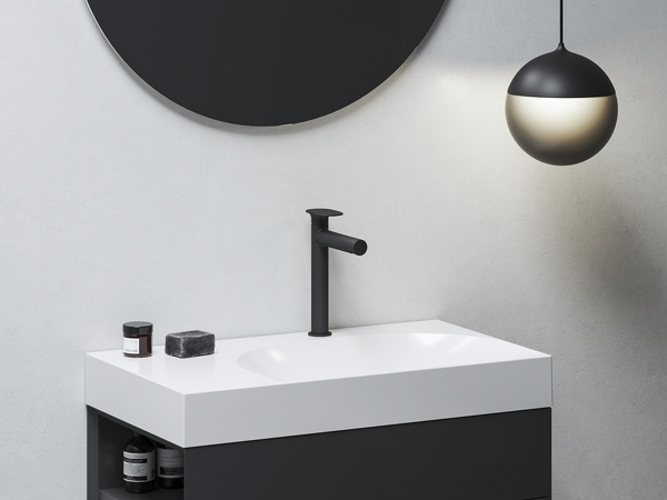 SG 014.20BLM Umyvadlová stojánková baterie 255 mm bez výpusti, černá matná