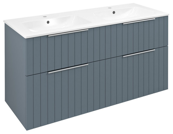 CIRASA umyvadlová skříňka s dvojumyvadlem 121x66x46cm, siena strip