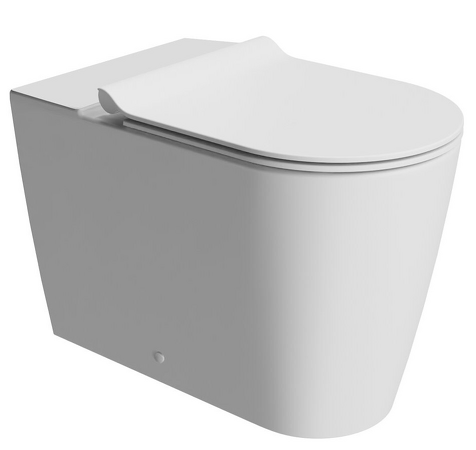 KUBE X WC mísa kombi spodní/zadní odpad, Swirlflush, 36x63cm, bílá dual-mat