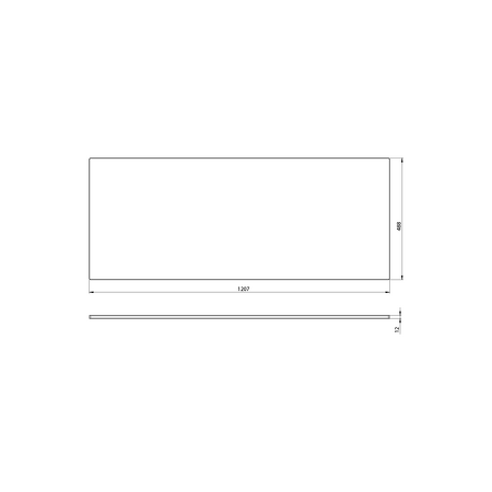 Deska Rockstone 120,7x1,2x48,8cm, bílá mat