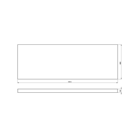 AVICE deska pod umyvadlo 140,7x1,2x48,8cm, tl.5cm, dub rover
