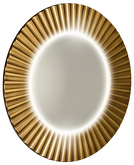 PRIDE kulaté zrcadlo s LED osvětlením v rámu ø 90cm, bronz náhledová fotka produktu