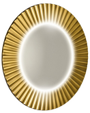 PRIDE kulaté zrcadlo s LED osvětlením v rámu ø 90cm, zlato náhledová fotka produktu