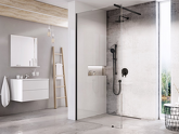Walk-In Wall Set 110, černá+transparent náhledová fotka produktu