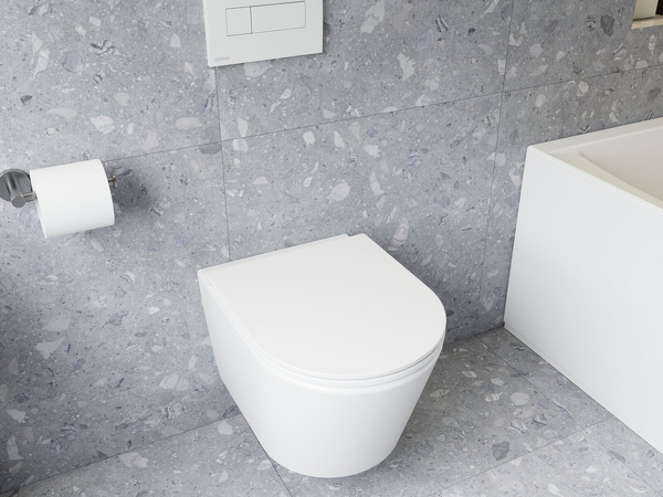 WC Flow RimOff set, závěsný, bílá