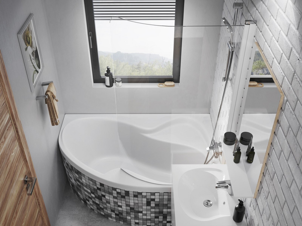 922.00 - Sprchový set - Ruční sprcha Flat M, tyč 66,5 cm, sprchová hadice jednozámková 150 cm