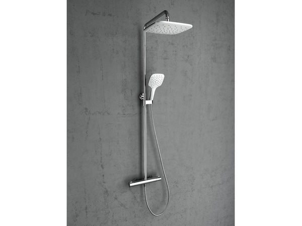 TE 093.00/150 Sprchový sloup 300 s termostatickou baterií, posuvný - chrom/bílá