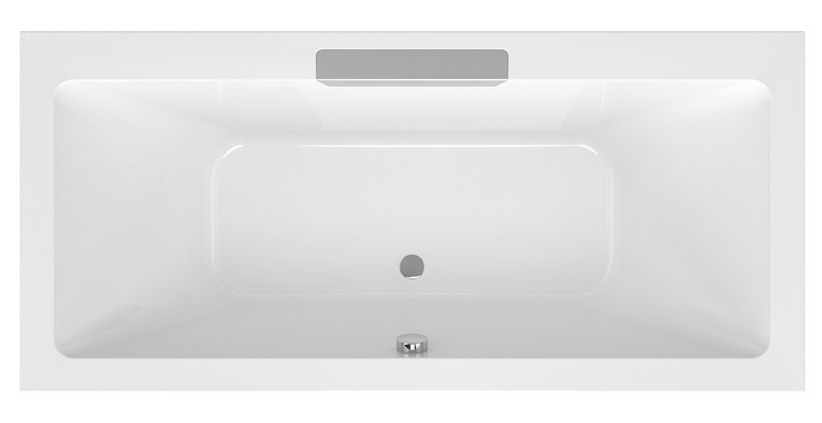 CASCATA obdélníková vana 185x85x45cm, kaskáda nerez