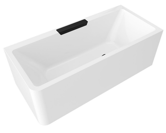 CASCATA R MONOLITH obdélníková vana 180x80x60cm, kaskáda černá