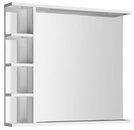 KORIN STRIP zrcadlo s LED osvětlením a policemi 80x70x12cm