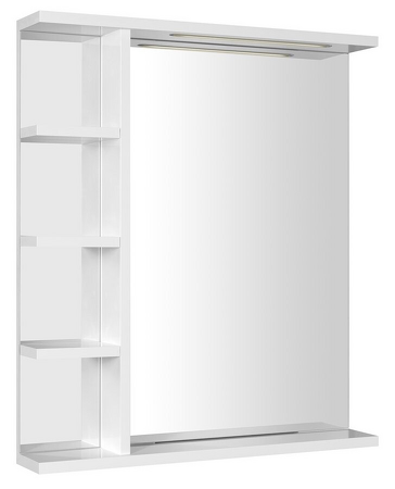 KORIN STRIP zrcadlo s LED osvětlením a policemi 60x70x12cm