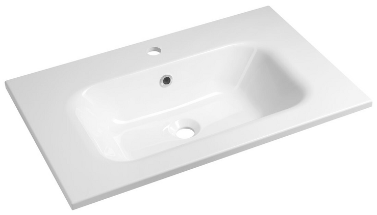 SIDRA umyvadlo, litý mramor, 71x46cm, bílá