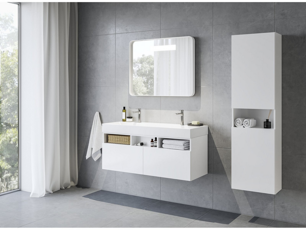 umyvadlo Natural Duo 1200 white bez přepadu s otvorem