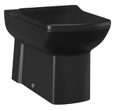 LARA WC mísa pro kombi, spodní/zadní odpad, 35x64cm, černá mat náhledová fotka produktu
