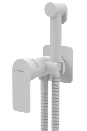 PAX podomítková bidetová baterie se Stop sprškou, bílá mat