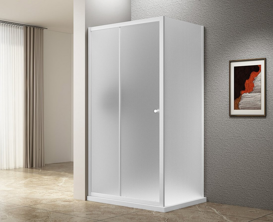 UGGA obdélníkový sprchový kout 1200x900mm, sklo Brick, bílá