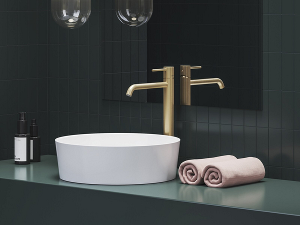 ES 015.61GLB Umyvadlová stojánková baterie BeCool 340 mm bez výpusti, Gold Brushed