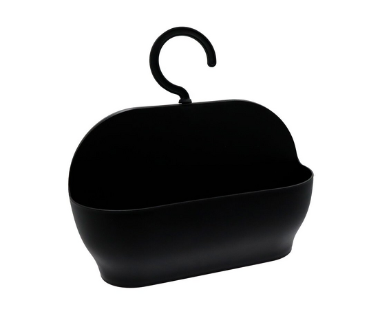 SHARON police do sprchy závěsná, plast, černá