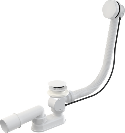 Sifon vanový automat komplet, bílá-mat