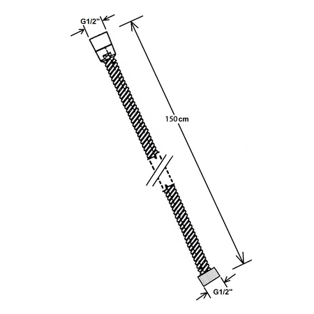 POWERFLEX plastová sprchová hadice, 150cm, zlato mat