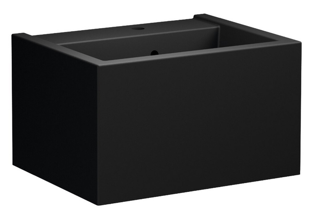 KANAAL keramické umyvadlo 60x46,5cm, černá mat