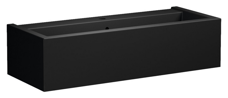 KANAAL keramické umyvadlo 100x40cm, černá mat