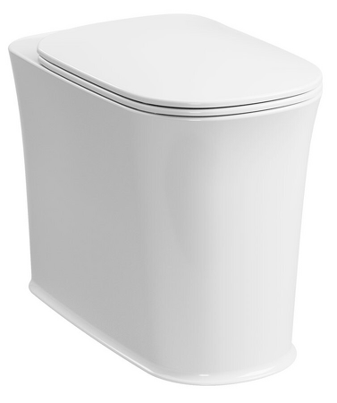 THE NEW YORKER WC mísa stojící pro vysokou nádržku, 36,5x60cm, spodní/zadní odpad, bílá