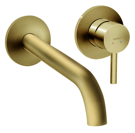 Umyvadlová nástěnná pod. baterie Ciriculus,kartáčované zlato