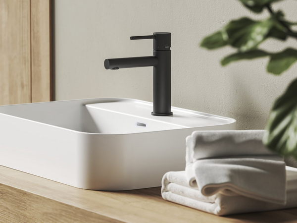 NX 014.20BLM Umyvadlová stojánková baterie 190 mm, bez výpusti, černá matná