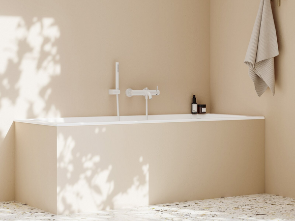 ES 022.10WV.+S Vanová nástěnná baterie se sprchovým setem, White Velvet