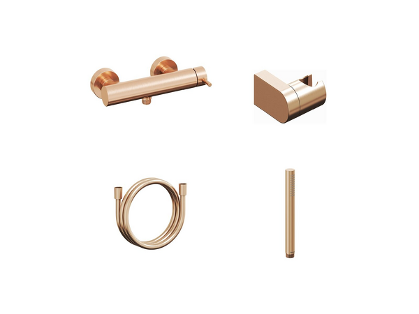 ES 032.60RGB.+S Sprchová nástěnná baterie se sprchovým setem, Rose Gold Brushed