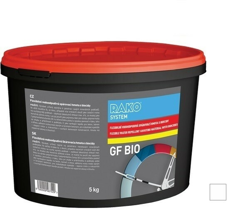 GFBIO 100, Flexibilní vodoodpudivá spárovací hmota s biocidy, bílá, 5 kg