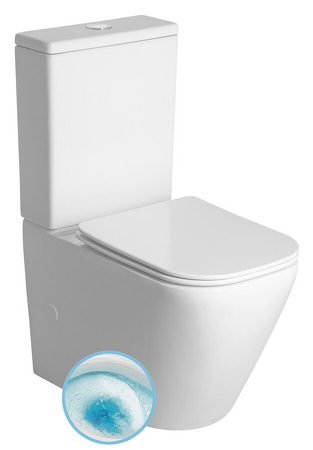 IMALA WC kombi, Vortex Rimless, spodní/zadní odpad, bílá