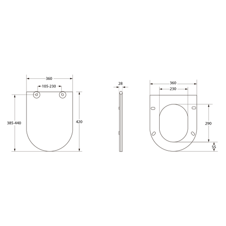 ISABELLA WC sedátko, Soft Close, Easy Take, bílá (ES8516)